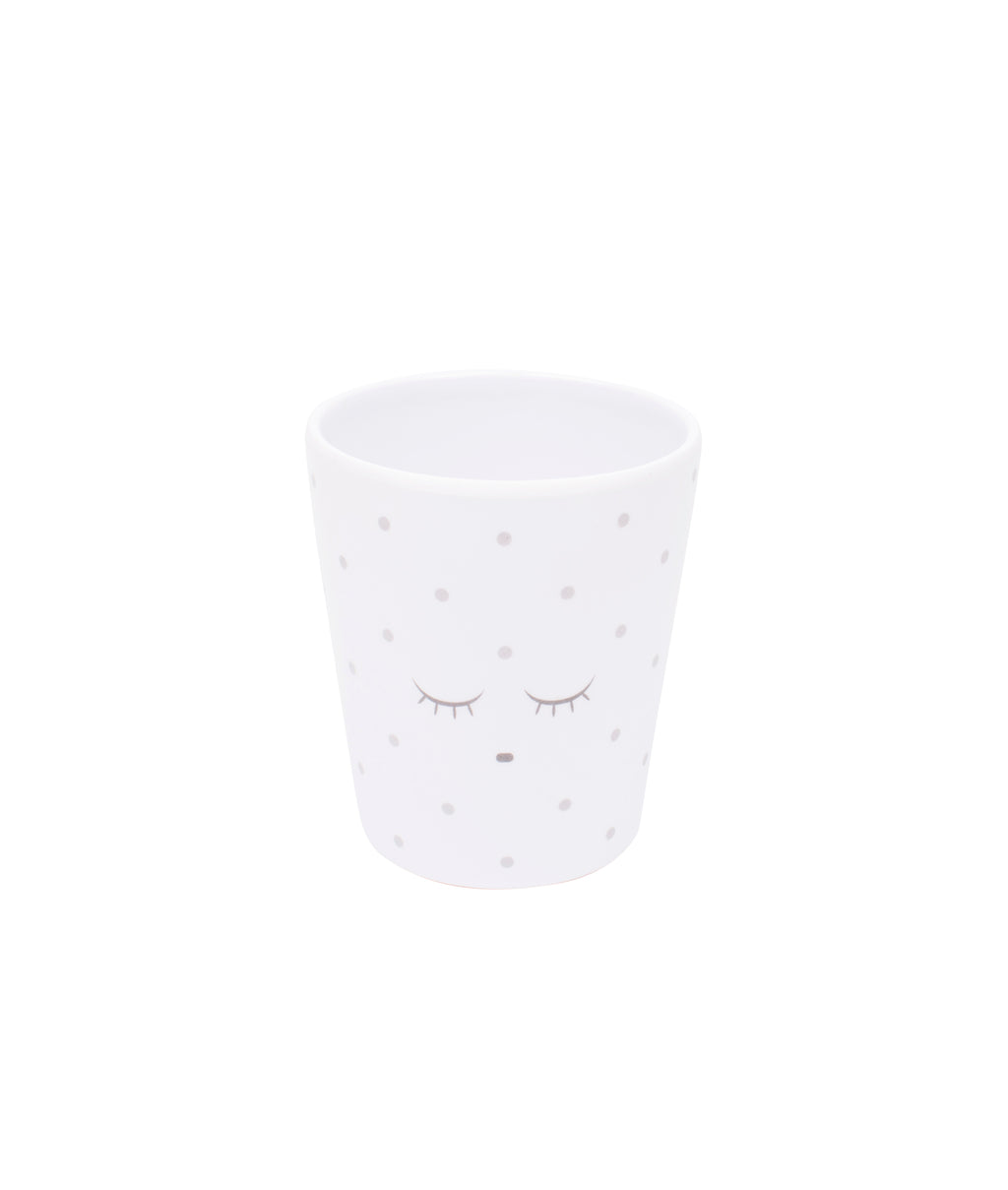 Livly Cup White / Silver Dots