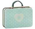 Maileg Metal Suitcase Cream Mint Dots