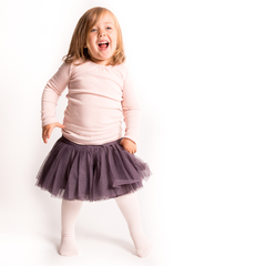 Wheat Tights Rib Melange Grey