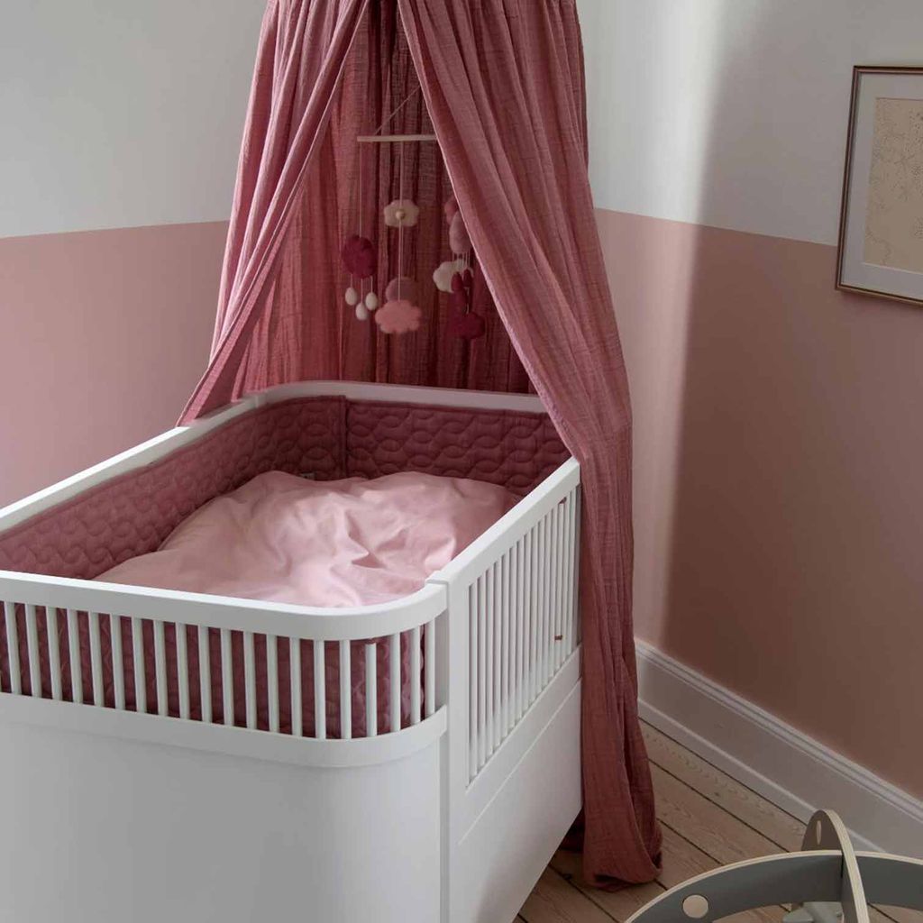 sebra Bumper Spjälskydd Quiltad Blossom Pink