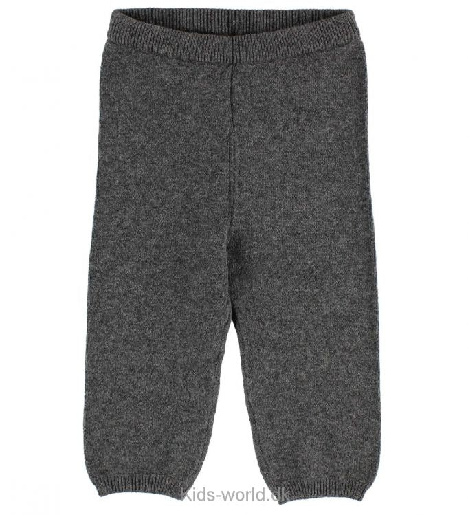 Wheat Knit Trousers Dark Melange Grey