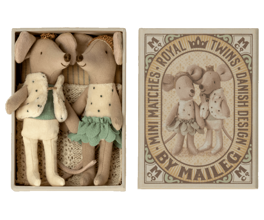 Maileg Royal Twins Mice Little Sister And Brother Inbox