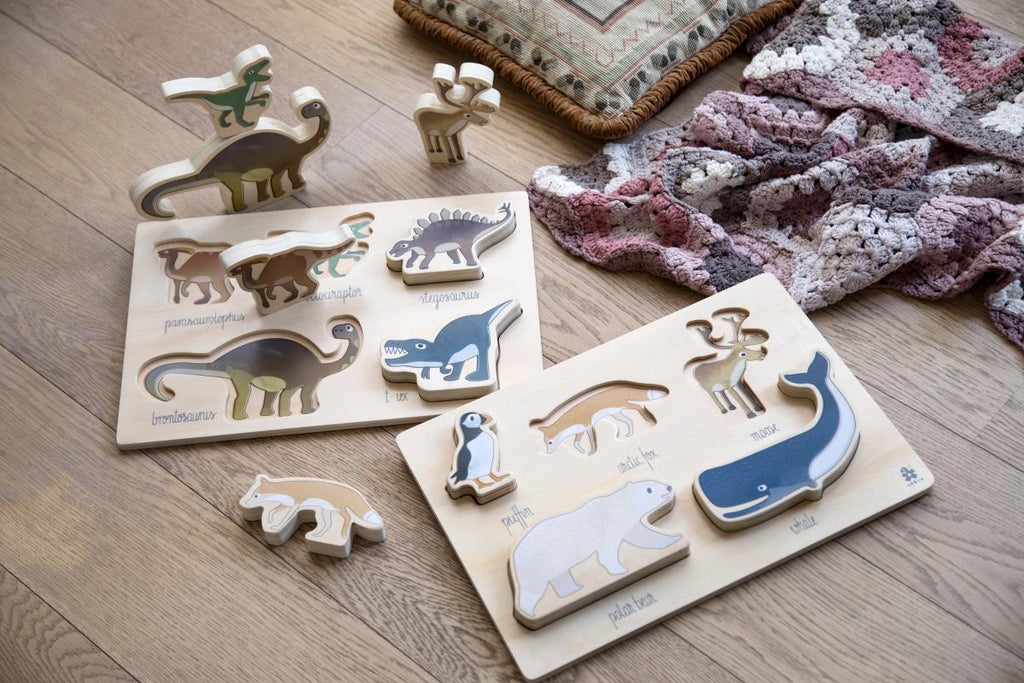 Sebra Wooden Chunky Puzzle Dino
