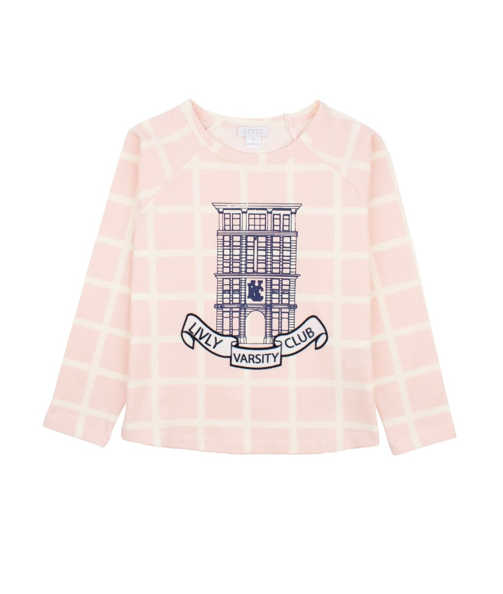 Livly Ivory Squares Long Sleeve Shirt