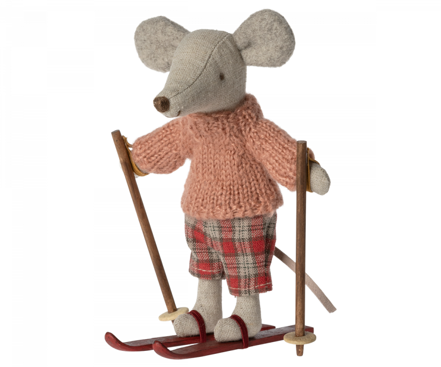 Maileg Winter Mouse With Ski Set Big Sister