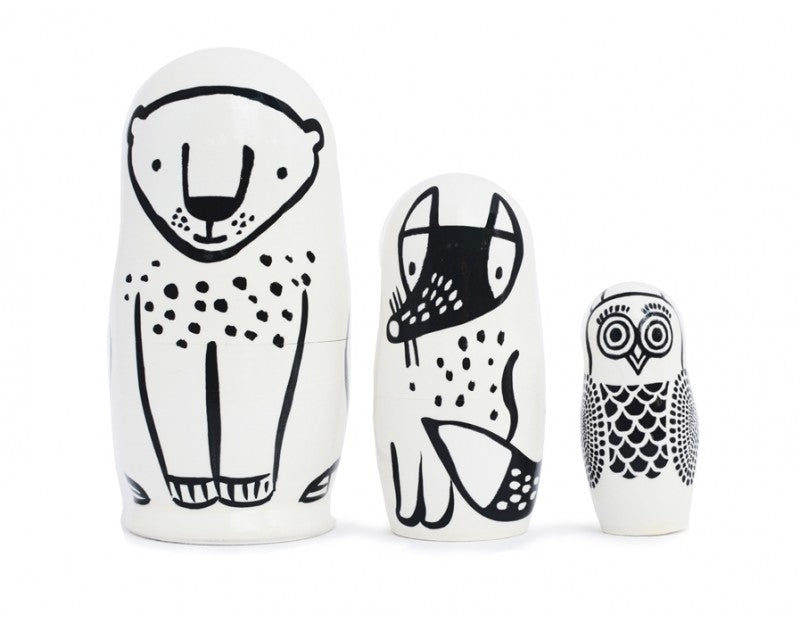 Wee Gallery Set of 3 Nesting Dolls (Forest)