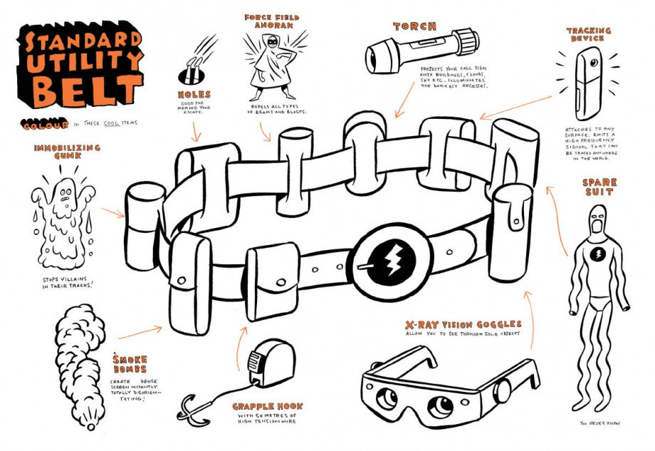 The Super Book for Superheroes (Målarbok)