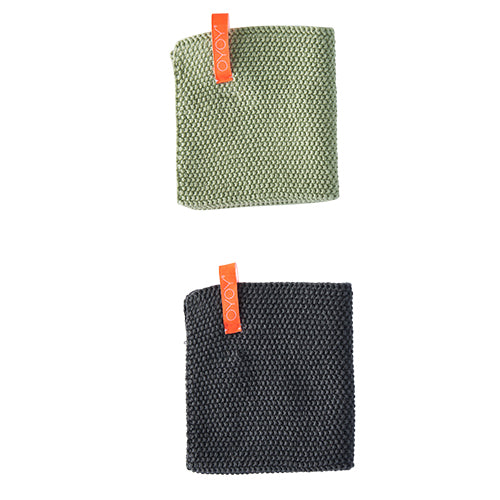 OYOY Dishcloth Pale Mint & Grey