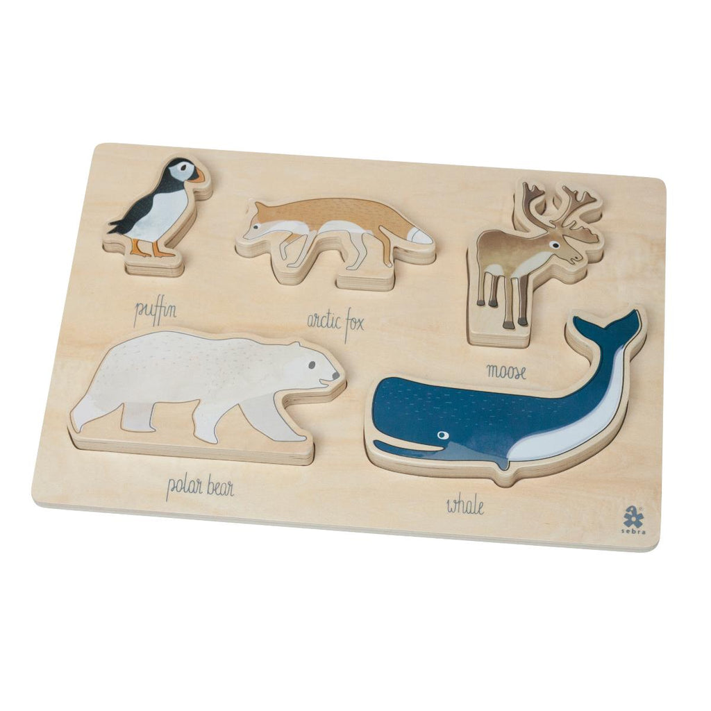 Sebra Wooden Chunky Puzzle Arctic Animals