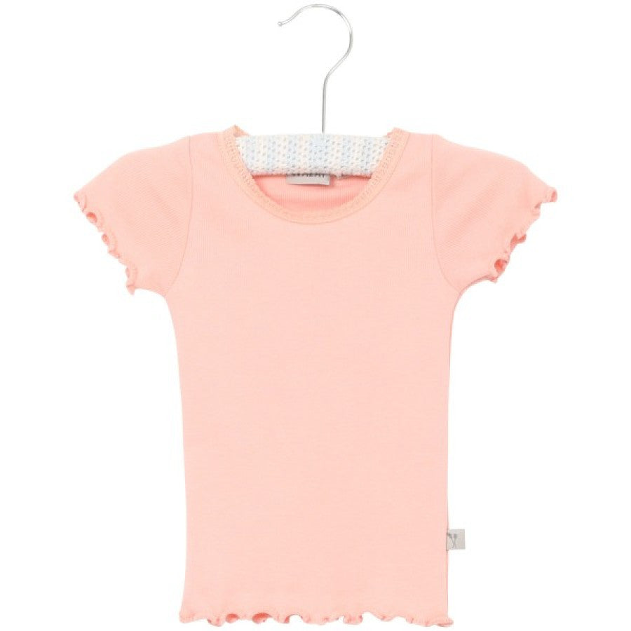 Wheat Rib T-shirt Lace Blossom