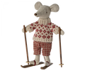 Maileg Winter Mouse With Ski Set Mum